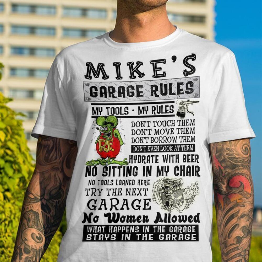 Personalized Garage Rules Rat Fink Shirt